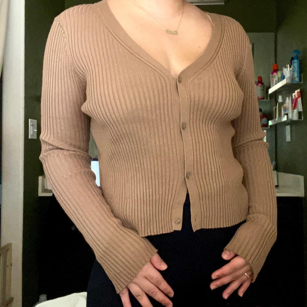 H&M Brown Knit Cardigan